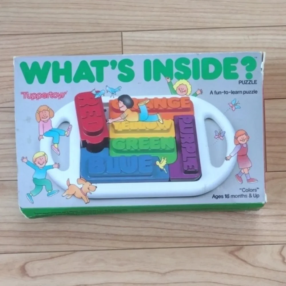 Vintage Tupperware Tuppertoys What's Inside Puzzle Colors
